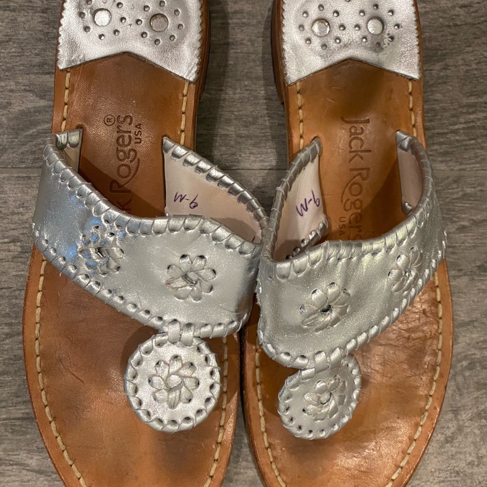 Jack Rodgers, silver, size 9